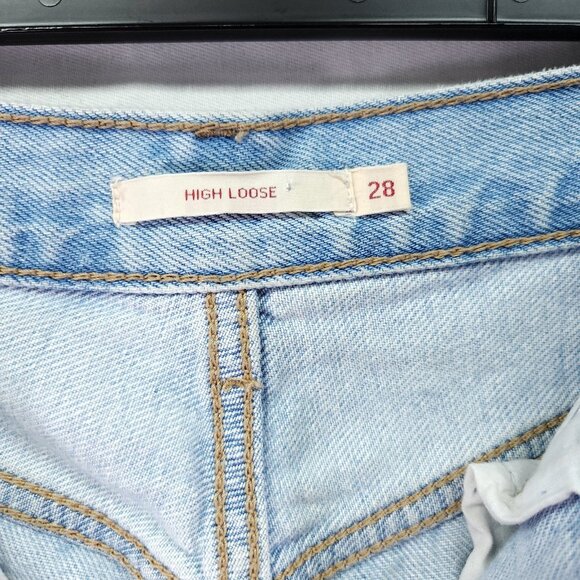 Levi's Premium Jeans Baggy High Loose Women 28x30 Denim Light Wash - Picture 9 of 13